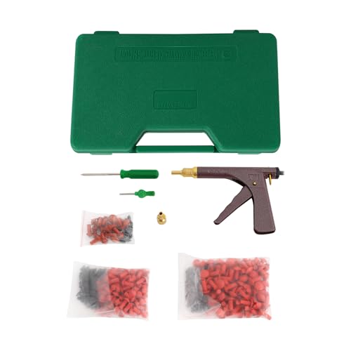 Tire Repair Kit - Portable Car and Motorcycle Tire Plugger with Mushroom Plugs for Tubeless Tire Punctures and Flats on Cars, Trucks, ATVs, and Tractors