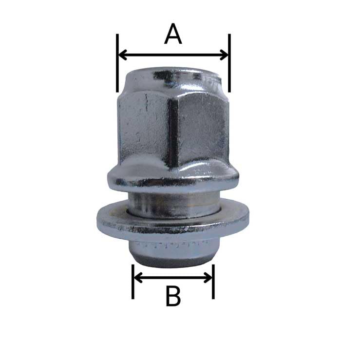 TRACER 20x Wheel Nuts M12 x 1.5 Flat Collar 37 Spanner Width 21 mm Compatible with Toyota, Allex