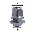 TRACER 20x Wheel Nuts M12 x 1.5 Flat Collar 37 Spanner Width 21 mm Compatible with Suzuki, Across AWD (A5Z4), Swace (AMZ4)