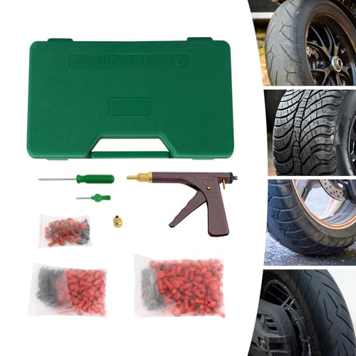 Tubeless Tire Repair Kit, Deluxe Plugger Repair Kit with Mushroom Plugs for Motorcycle, Truck, ATV, RV, SUV, Trailer
