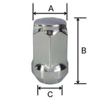 TRACER 20x Wheel Nuts M12 x 1.25 Taper Collar Closed 60° 34 Spanner Width 17 mm Compatible with Datsun, GO (AD0), GO+ (AD0)