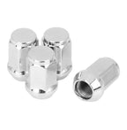 10" Machined/Black 'Vampire' Golf Cart Wheels and 20"x8"-10 Turf tires - Set of 4, includes Chrome 'SS' center caps and M12x1.25 Chrome lug nuts