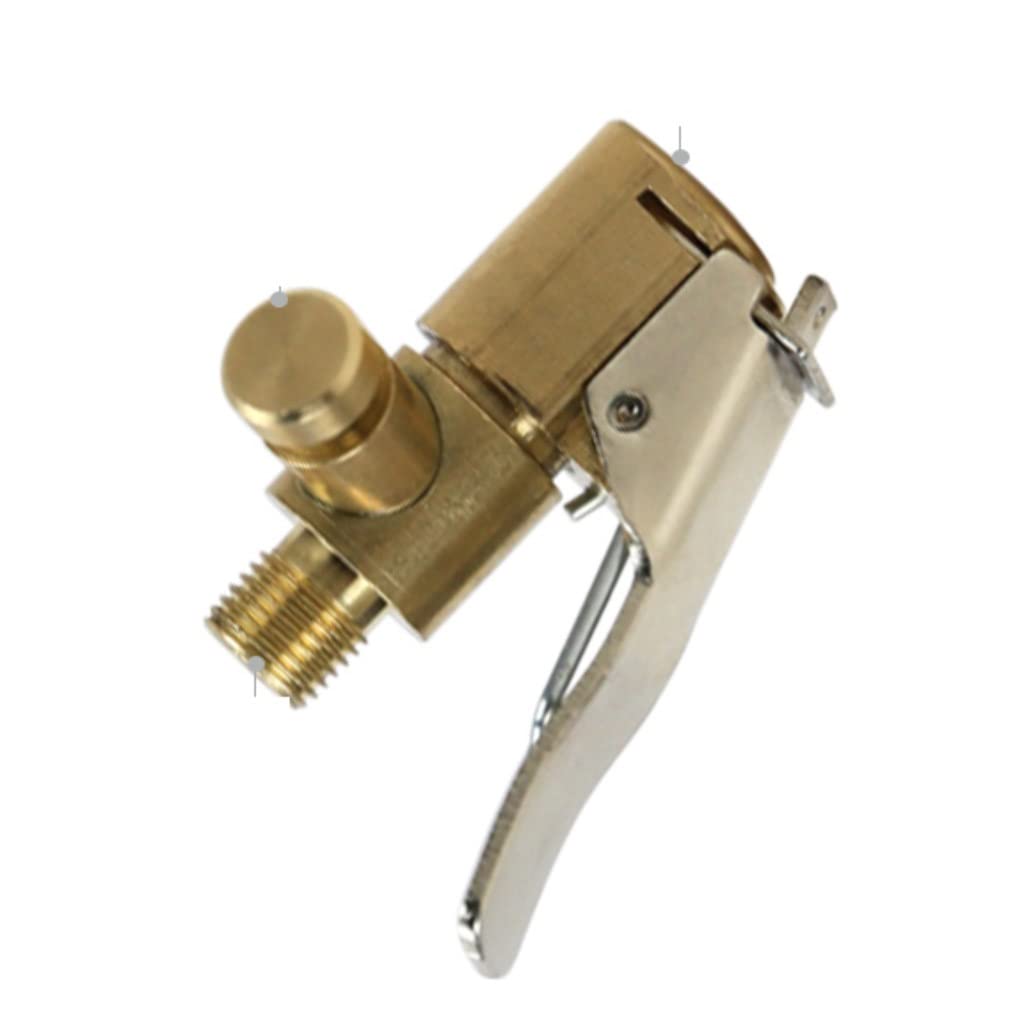 1 Piece of Portable and Deflated Automobile Brass, Tire and Wheel Air Chuck Pump, Valve Clip Joint Adapter, Auto Parts