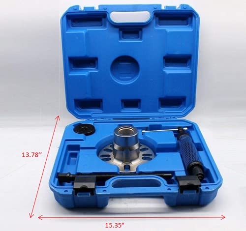 10T Hydraulic Wheel Bearing Puller Tool Set, Hydraulic Drive Shaft Extractor Tool, Hub Pullers Wheel Bearing Removal Kit, for 4-Hole or 5-Hole Wheels, 96-125mm (Blue)