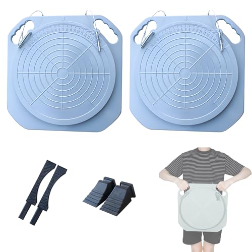 Heavy Duty Wheel Alignment Turn Plates Kit - 360° Rotating with Transition Blocks and Thrust Pads for Accurate Front End Alignment in Garages and Auto Repair Shops,