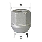 TRACER 20x Open Wheel Nuts M12 x 1.5 Taper Collar 60° 22 Spanner Width 17 mm Compatible with Genesis, G70, G70 HTRAC