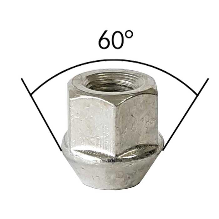TRACER 20x Open Wheel Nuts M12 x 1.5 Taper Collar 60° 24 Spanner Width 21 mm Compatible with Volvo S40 I V40 I