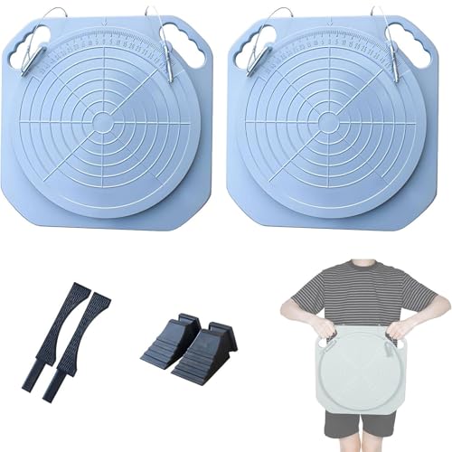 Wheel Alignment Turn Plates Kit - 5 Ton Heavy Duty with Transition Blocks & Thrust Pads, 360° Rotating for Garage & Auto Repair Shop,