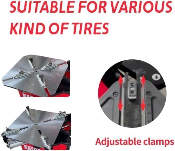 KATOOL Tilt Back Tire Changer Machine 2.0HP Big Turn Table Double Assist Tire Machine Tire Changer for Home Garage and Shop KT-T850