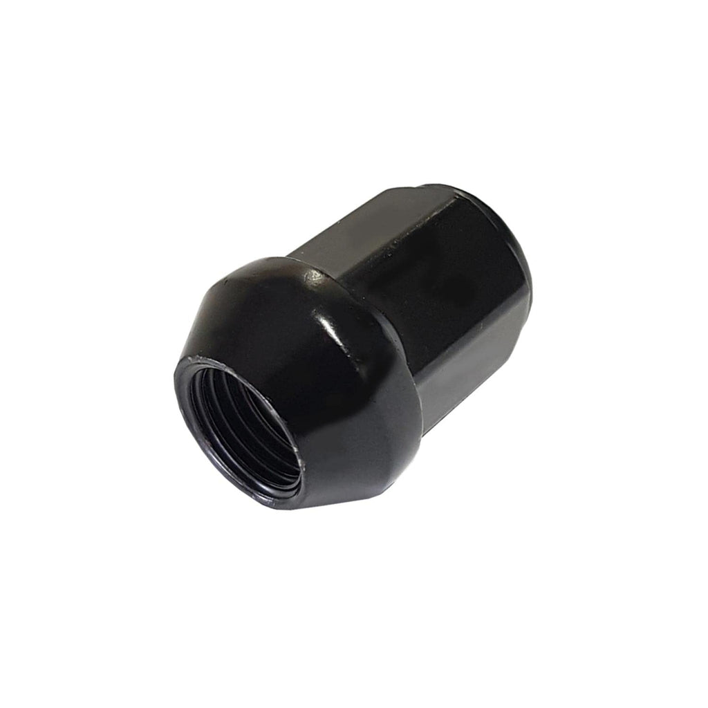 TRACER 1x Wheel Nut M12 x 1.5 60° Taper Collar Closed Black SW 19 mm Compatible with Smart Forfour