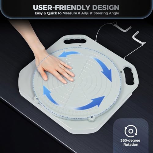 Wheel Alignment Turn Plates Kit - 5 Ton Heavy Duty with Transition Blocks & Thrust Pads, 360° Rotating for Garage & Auto Repair Shop,