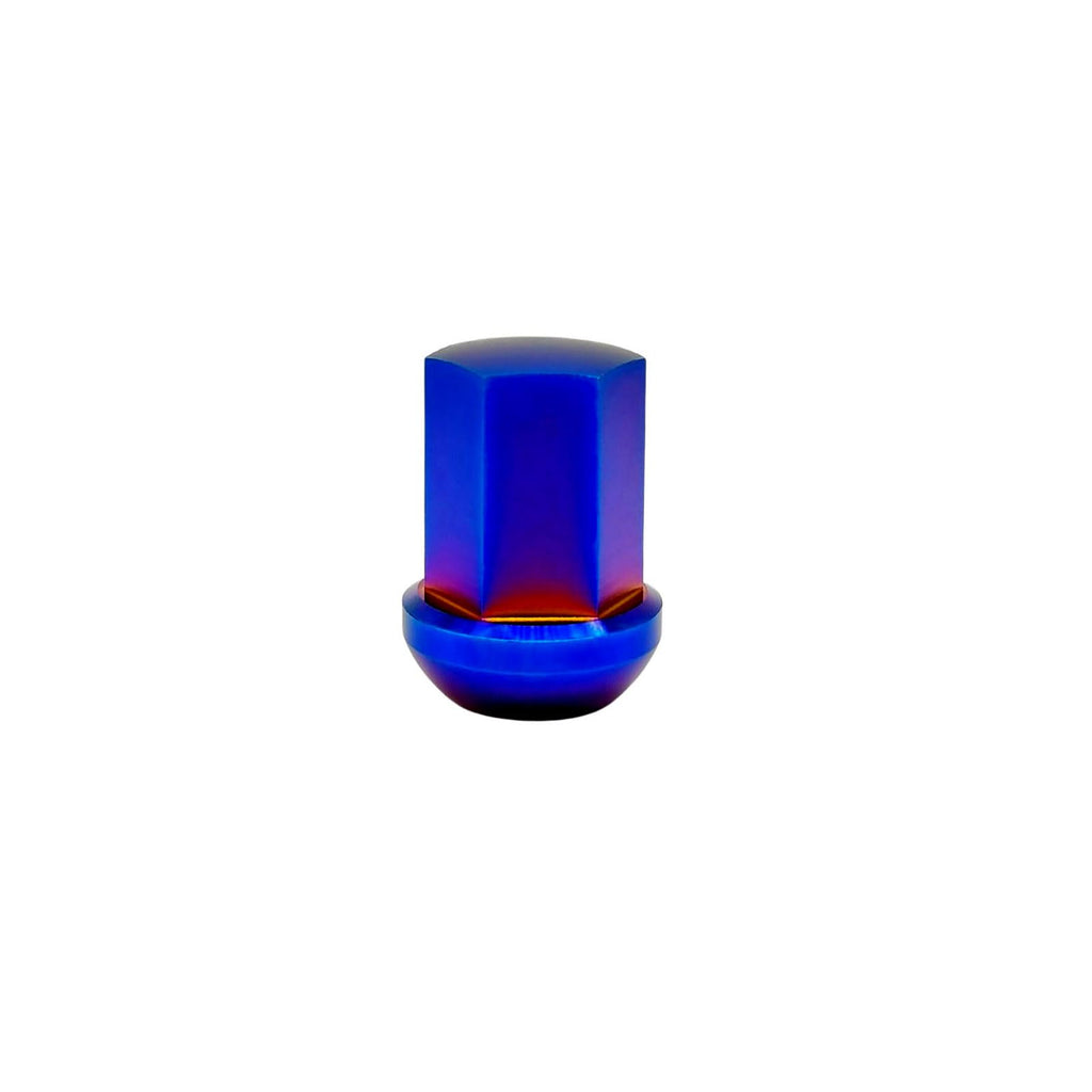 RISON Titanium Wheel Lug nut M14x1.5x32mm Titanium Ball Seat Closed End Lug Nuts with Socket Wrench Car Modification Accessories 20 Pcs Ultralight Wheel Nuts Burnt Blue Replacement for Porsche Wheels