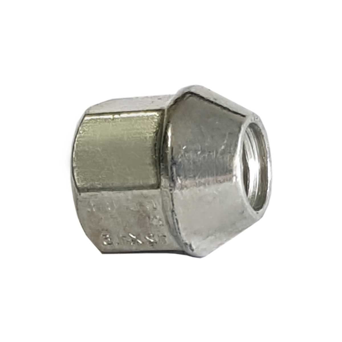 1 x Wheel Nut M12 x 1.5 60° Taper Seat Open with Collar SW 21 mm Compatible with Mazda Mitsubishi Nissan Opel Peugeot Smart Toyota Volvo