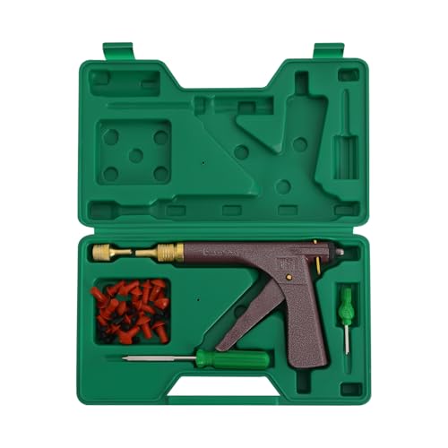 Tubeless Tire Repair Kit, Deluxe Plugger Repair Kit with Mushroom Plugs for Motorcycle, Truck, ATV, RV, SUV, Trailer