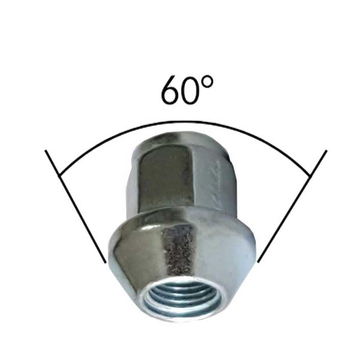 TRACER 10 x Wheel Nuts M12 x 1.25 Taper Collar Closed 60° 28 mm Spanner Width 17 mm Compatible with Chevrolet Matiz M2 Spark 1M Spark M2 Spark M4 Spar