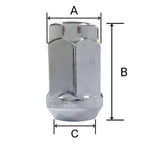 TRACER 10x Wheel Nuts M14 x 1.5 Taper Collar Closed 60° 35 mm | Spanner Width 19 mm Compatible with Ford Edge II 15 AWD Galaxy III 15 Galaxy III 15 4X