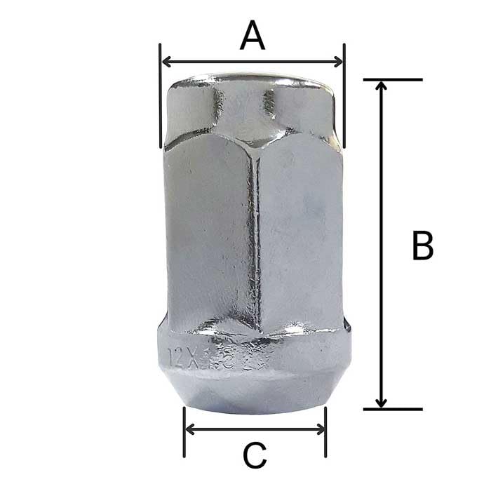 TRACER 10 x Wheel Nuts M14 x 1.5 Taper Collar Closed 60° 35 mm Spanner Width 19 mm Compatible with Tesla Model 3 Model 3 Dual Motor Model S D
