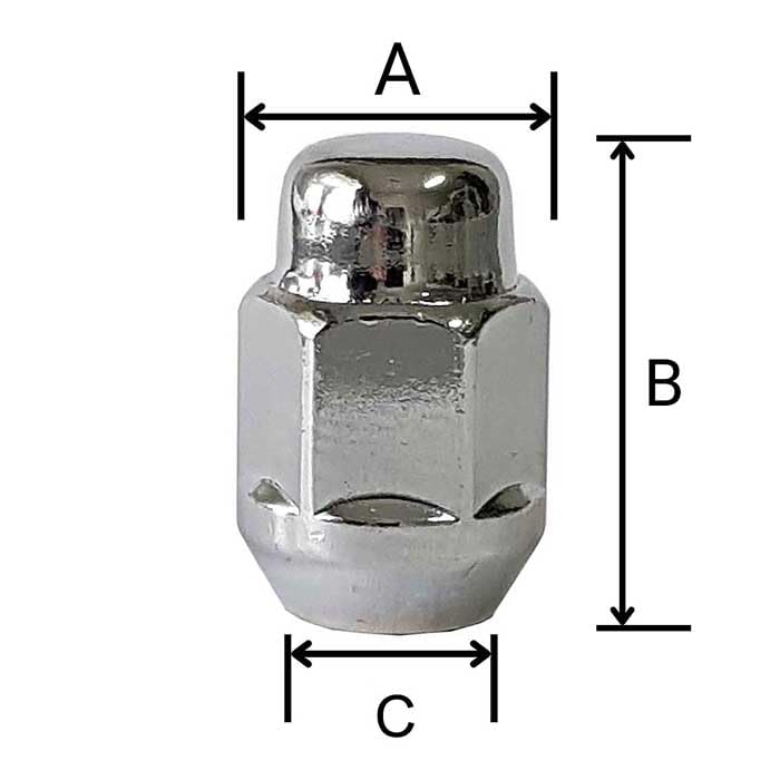TRACER 20x Wheel Nuts M12 x 1.25 Taper Collar Closed 60° 34 Spanner Width 21 mm Compatible with Datsun, GO (AD0), GO+ (AD0)