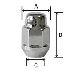 TRACER 20x Wheel Nuts M12 x 1.25 Taper Collar Closed 60° 34 Spanner Width 21 mm Compatible with Datsun, GO (AD0), GO+ (AD0)