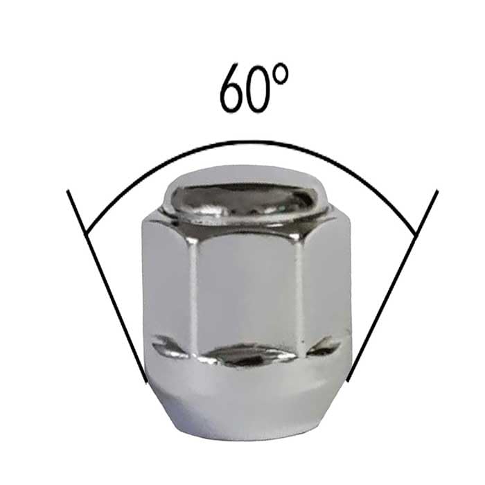 TRACER 10x Wheel Nuts M12 x 1.5 Taper Collar Closed 60° 25 mm Spanner Width 19 mm Compatible with Hyundai Accent I Accent II