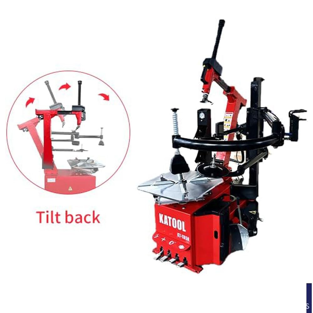 KATOOL KT-T850 Tilt Back Tire Changer Machine with 2.0HP Bead Blaster Motor Heavy Duty Assist Arm 28 Inch Bigger Disk Garage Shop Equipment