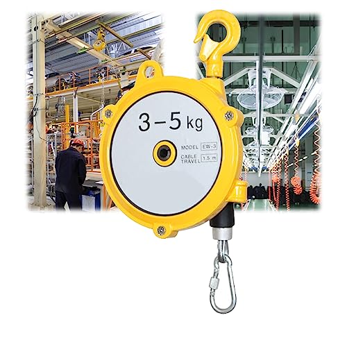 1pc Retractable Spring Balancer Tool with Wire Rope & Hook - Ideal for Workshop, Automotive, Assembly Line - 3-5kg Load Capacity, Lightweight, Professional Tool for Efficiency