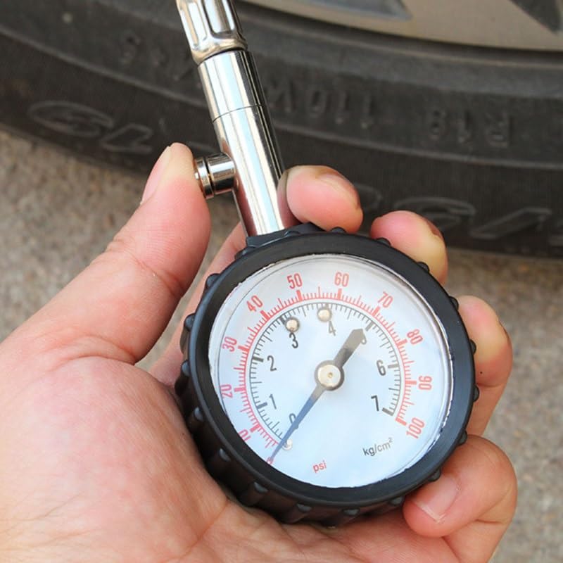 1 Pc Tire Pressure Gauge Universal Black Professional Meter Pressure Gauge for Vehicle Car Bike Auto