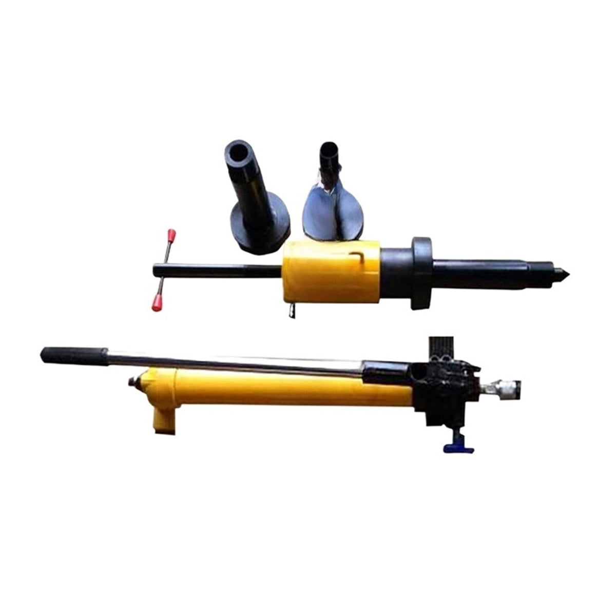 Integrated Portable Hydraulic Ram Horn Wheel Puller One Piece Stainless Steel Bearing Combination Tool Strong Pulling,Split F1L with Pump (no Tax)