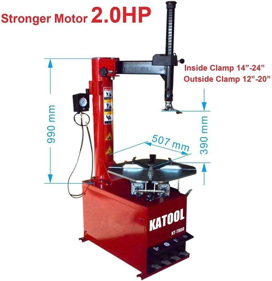 KT-T800 2.0HP Tire Changer Machine Wheel Changers Tires Machine Tire Changers Tire Repair Garage equipments Tire Tools