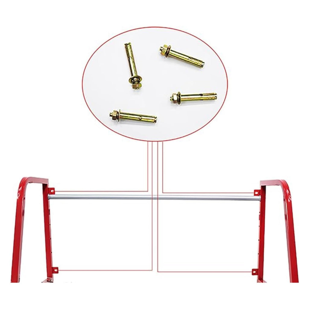 Tyre Rack Wall Mount Tire Storage Rack, Red Metal Tire Garage Multi-Tire Stand, for Home, Workshop, Apartment, Car Shop