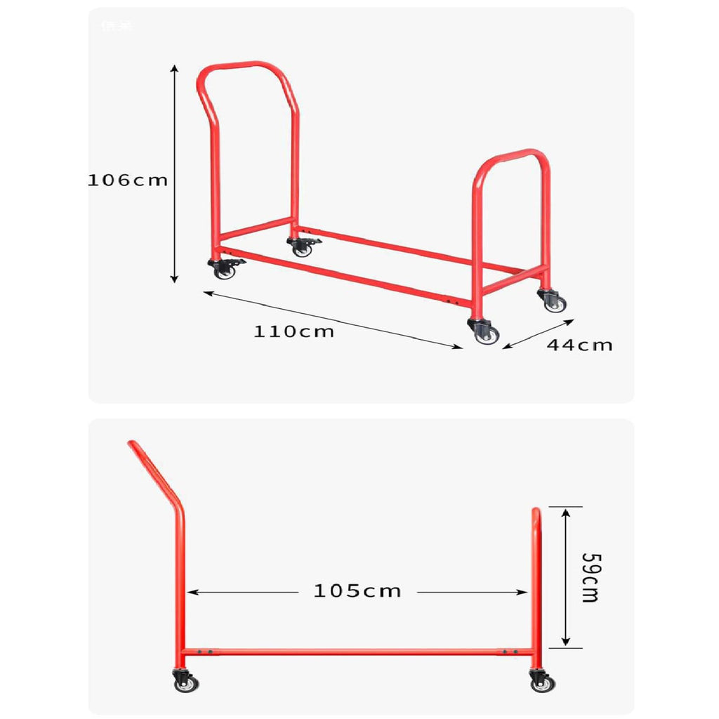 Rolling Tire Rack, Metal Tire Holder, Tire Storage Rack and Transport Trailer, Mobile Tire Storage Shelf Cart with 4 Wheel for Garage Storage