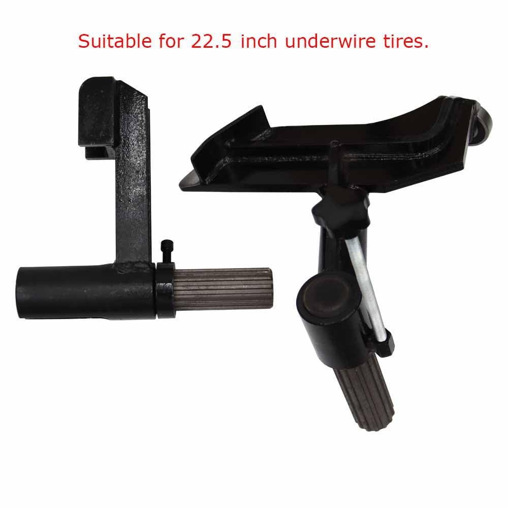 Portable Truck Tire Changer Machine Pneumatic Semi-Truck Tire Changer Air-Powered Wheel Changing Equipment for Tractor & Trailer Wheels Compatible R16 R22.5 Rim with 2 Types Mounting Head