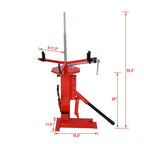 Manual Tire Changer, Heavy Duty Steel Tire Mounting Stand with Rim Lock, Portable Bead Breaker Machine for Car Truck Motorcycle Garage, 4 to 21 Inch Tires