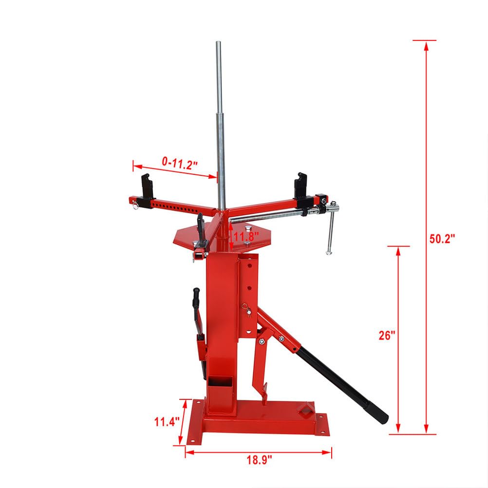 Manual Tire Changer, Heavy Duty Steel Tire Mounting Stand with Rim Lock, Portable Bead Breaker Machine for Car Truck Motorcycle Garage, 4 to 21 Inch Tires