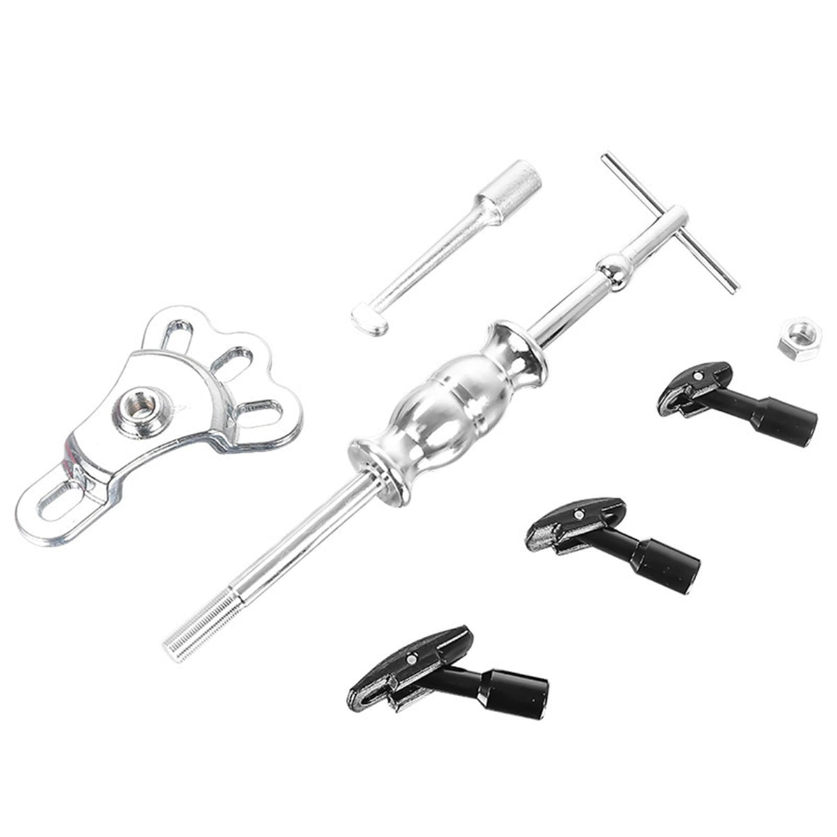 Heavy Duty Wheel Bearing Puller Set with 2.35Lb Slide Hammer and T Handle for Removal of Seals Bearings
