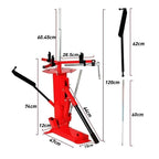 Portable Tire Changer Machine, Manual Motorcycle Car Bicycle Kart Vacuum Tire Removal Tool, Efficient Demounting for Garage and Roadside Use