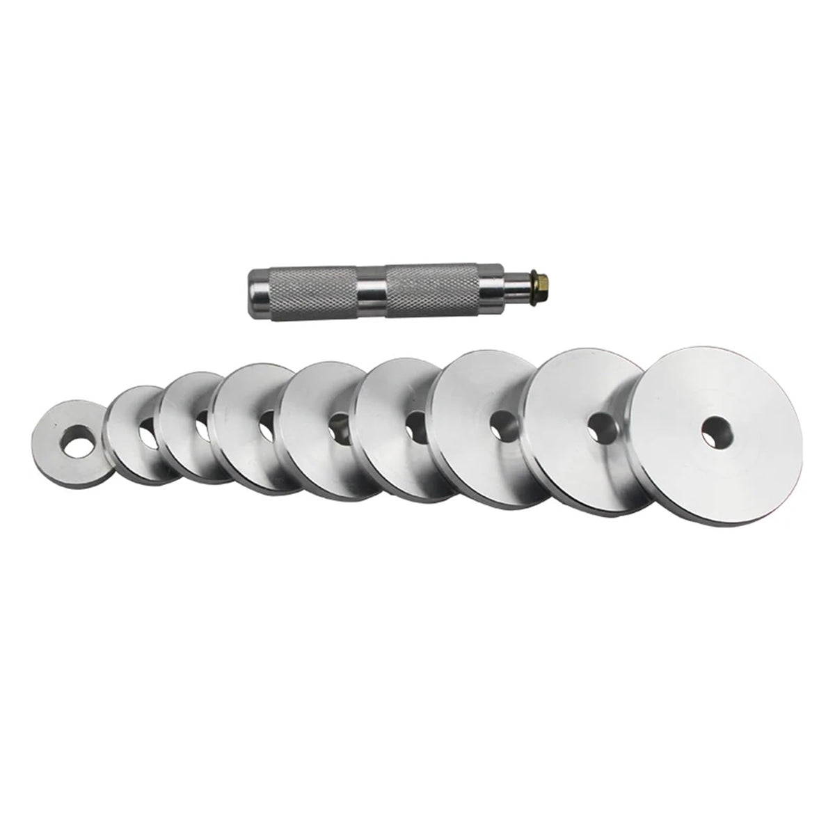 10pcs Axle Bushing Bearing Race Seal Install Driver Set Wheel Bearings 9 Discs & Drive Aluminium Auto Car Tool