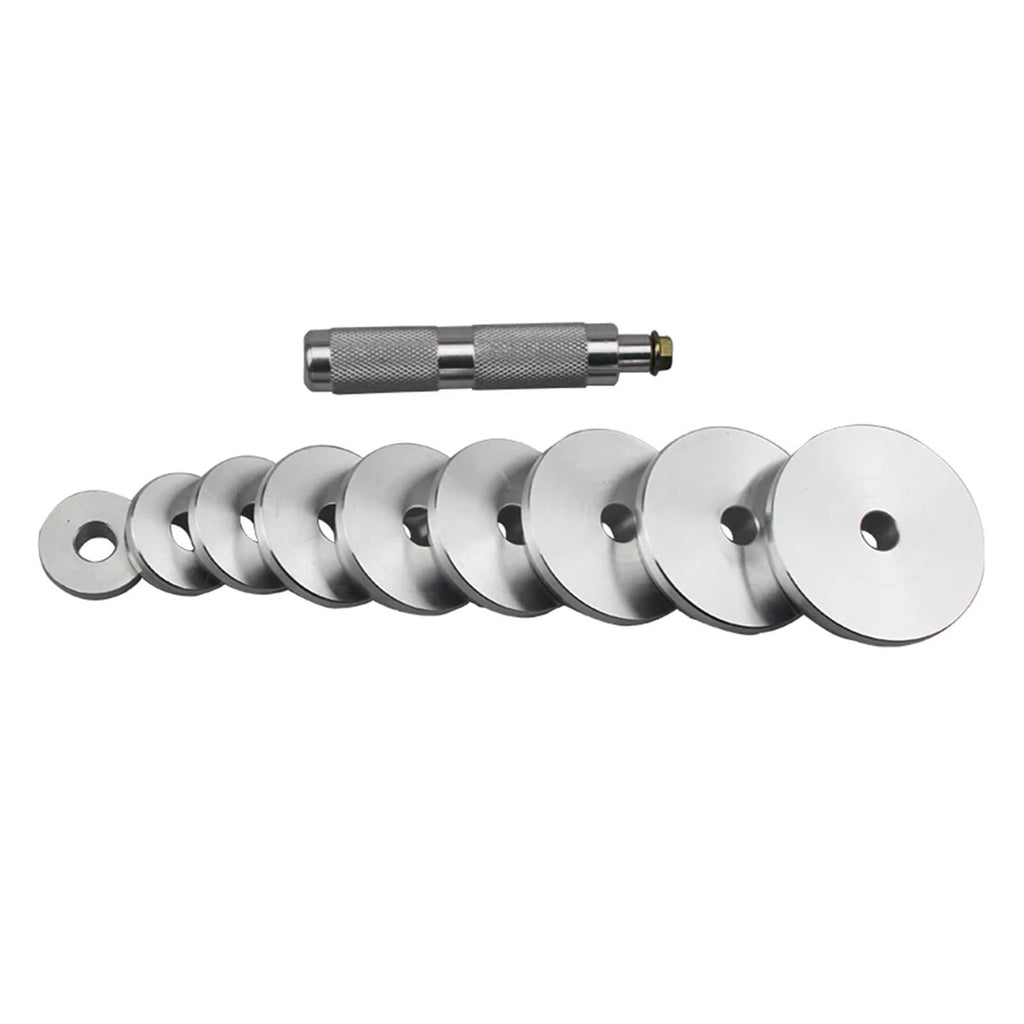 10pcs Axle Bushing Bearing Race Seal Install Driver Set Wheel Bearings 9 Discs & Drive Aluminium Auto Car Tool