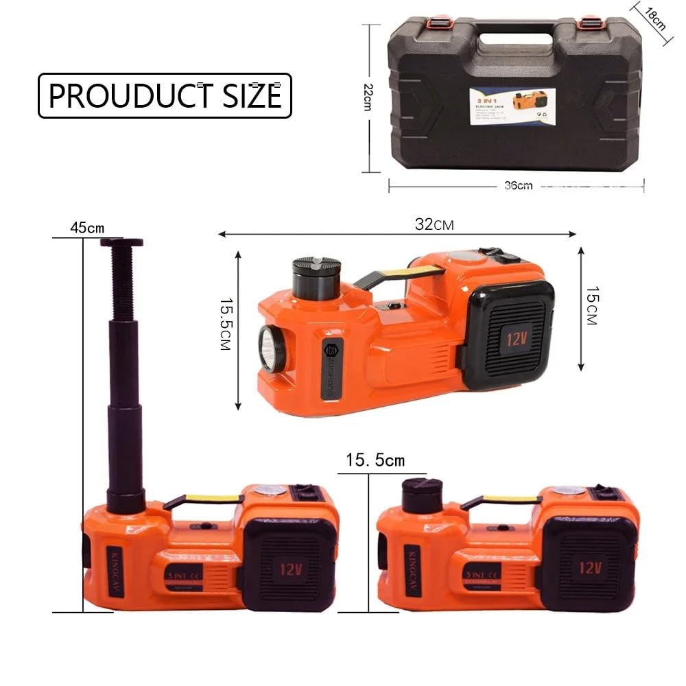 Floor Jack Car Electric Hydraulic Jack Kit 5Ton Automatic Lifting Jacks with Tire Inflator Pump Wheel Disassembly Farm Jack,