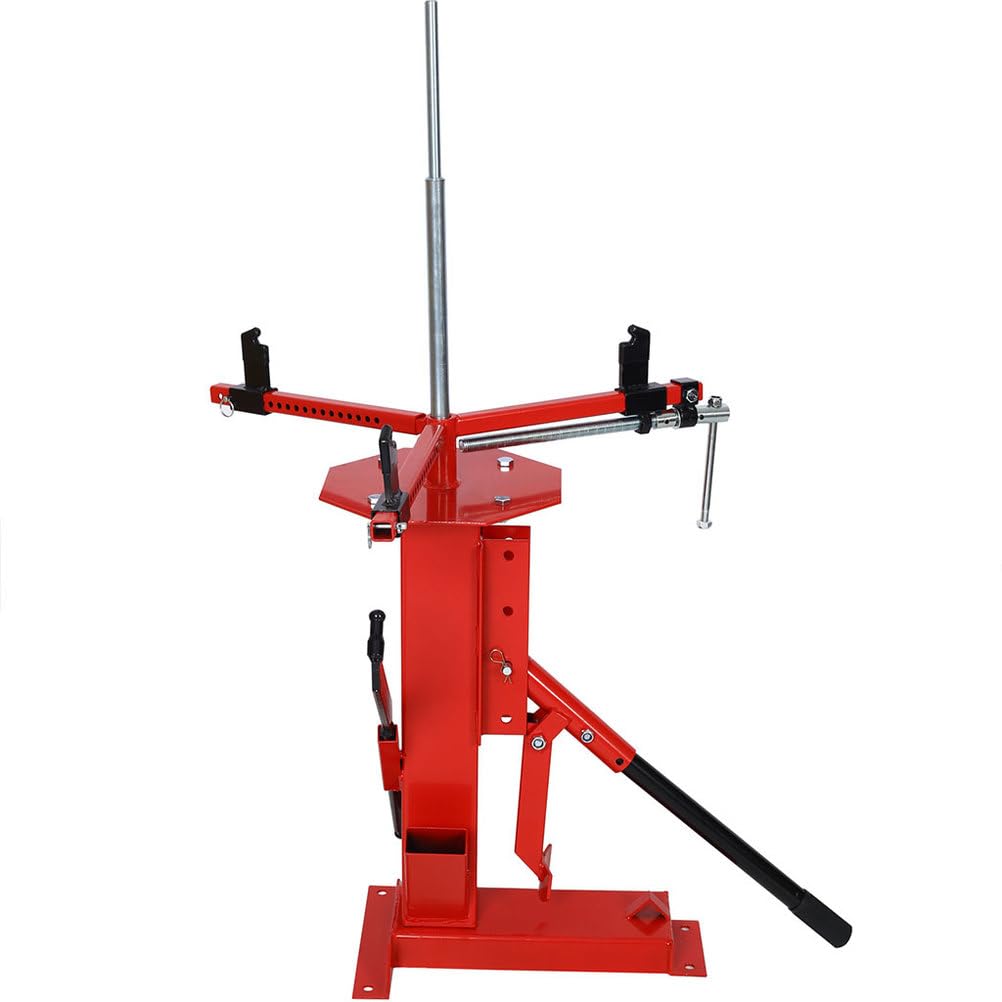 Manual Tire Changer, Heavy Duty Steel Tire Mounting Stand with Rim Lock, Portable Bead Breaker Machine for Car Truck Motorcycle Garage, 4 to 21 Inch Tires
