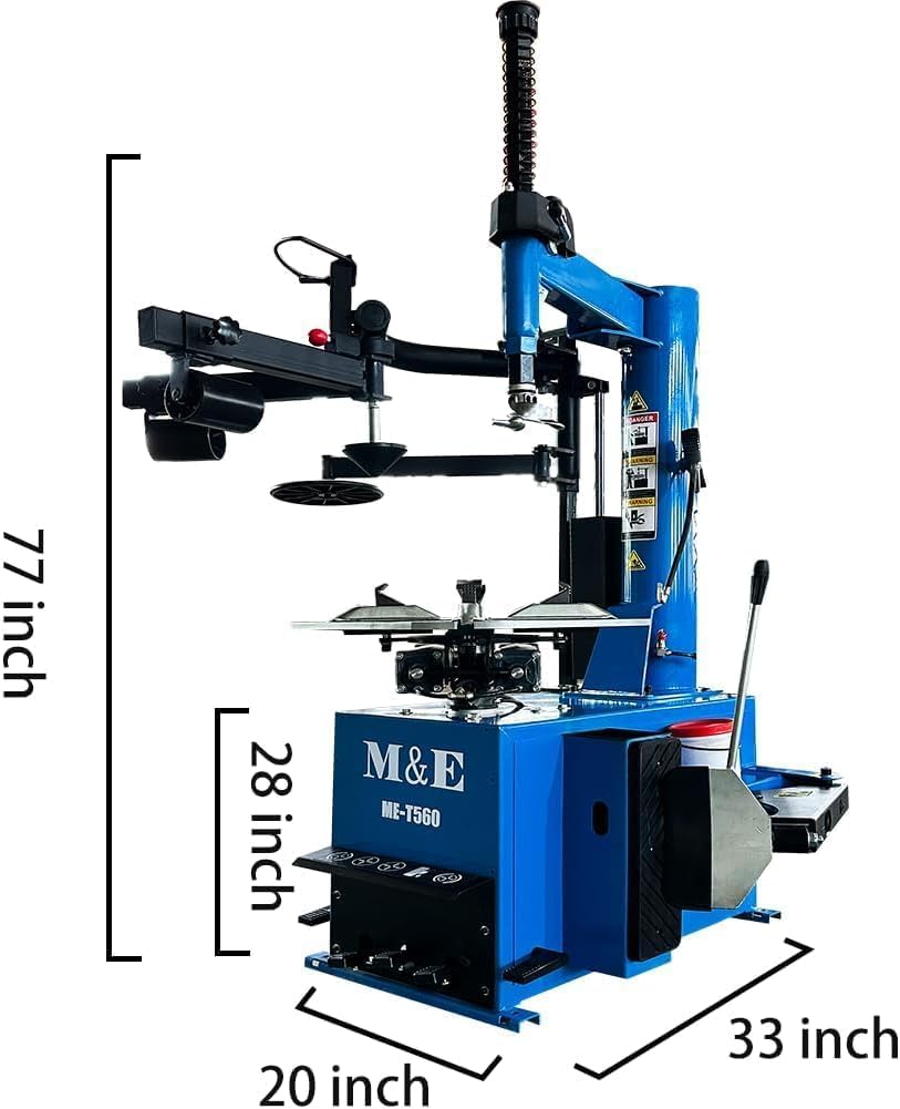 KATOOL ME Tire Diameter 37" with Bead Blaster Assist Arm Tire Changer Machine MAX Tire Machine Tire Changer Wheel Changer Machine Home Garage Shop Repair Inside Clamp 12"-24" Outside Clamp 10"-20"