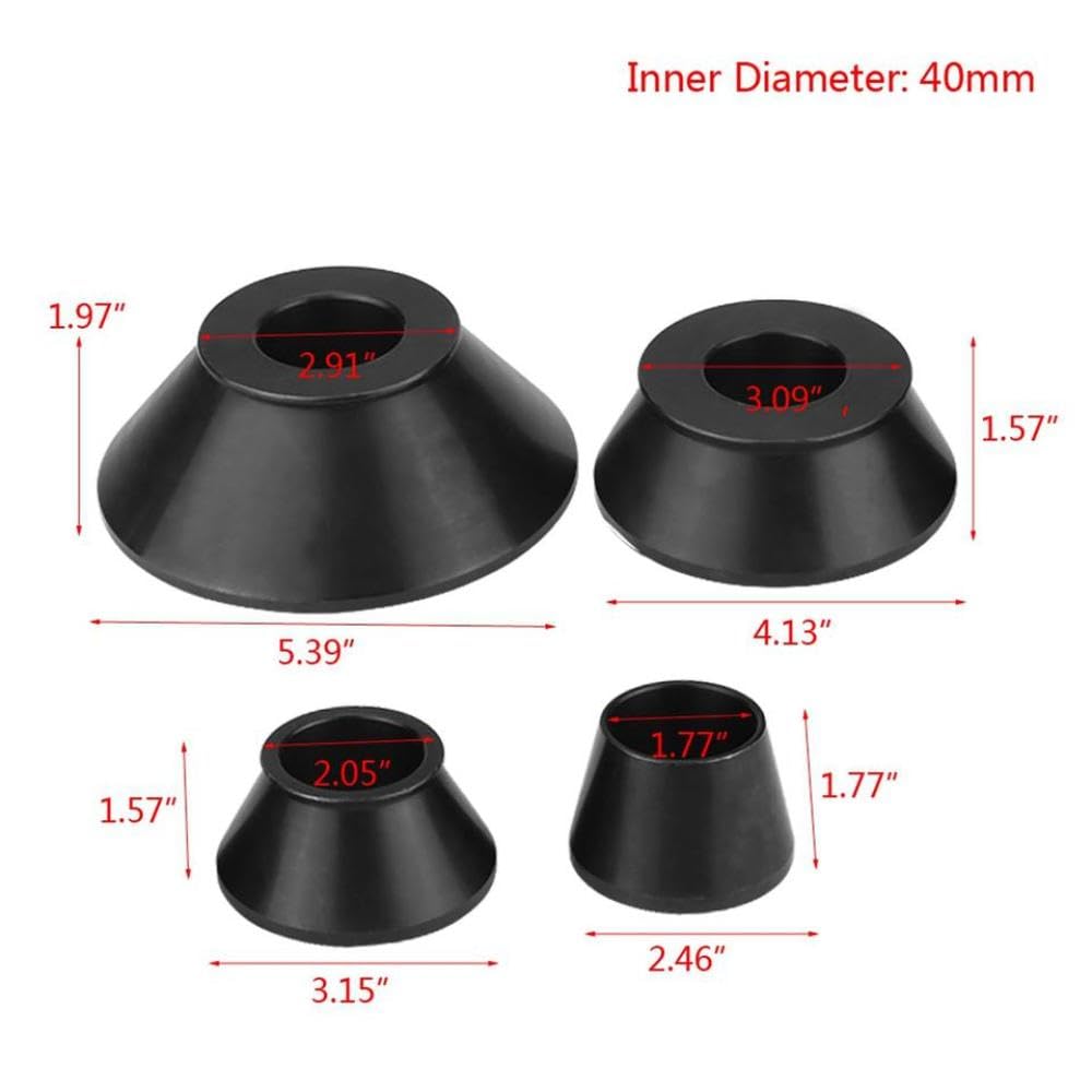 40mm Shaft Wheel Balancer Adapter Cone Kit Standard Taper Cones for 40mm Shaft Compatible with Wheel Balancer Machines Taper Cone Set