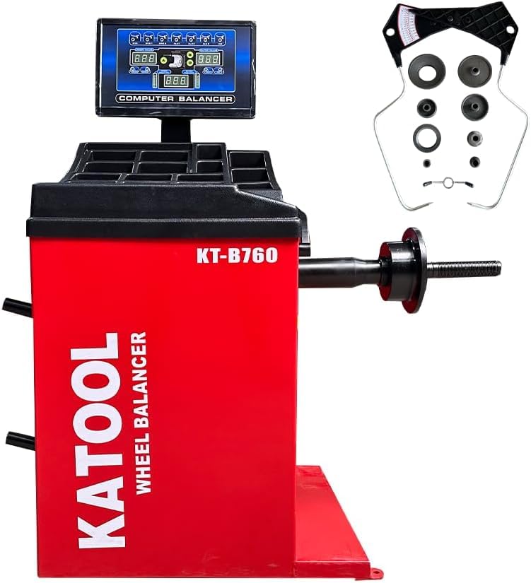 KT-B760 Automatic Wheel Balancer with Automatic Ruler and Laser Marking, Home Garage & Professional Shop Tools for Tire Repair
