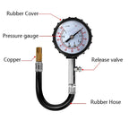 Long Tube Tire Pressure Gauge Meter 0-100Psi High-Precision Tyre Air Pressure Tester for Car Motorcycle Universal
