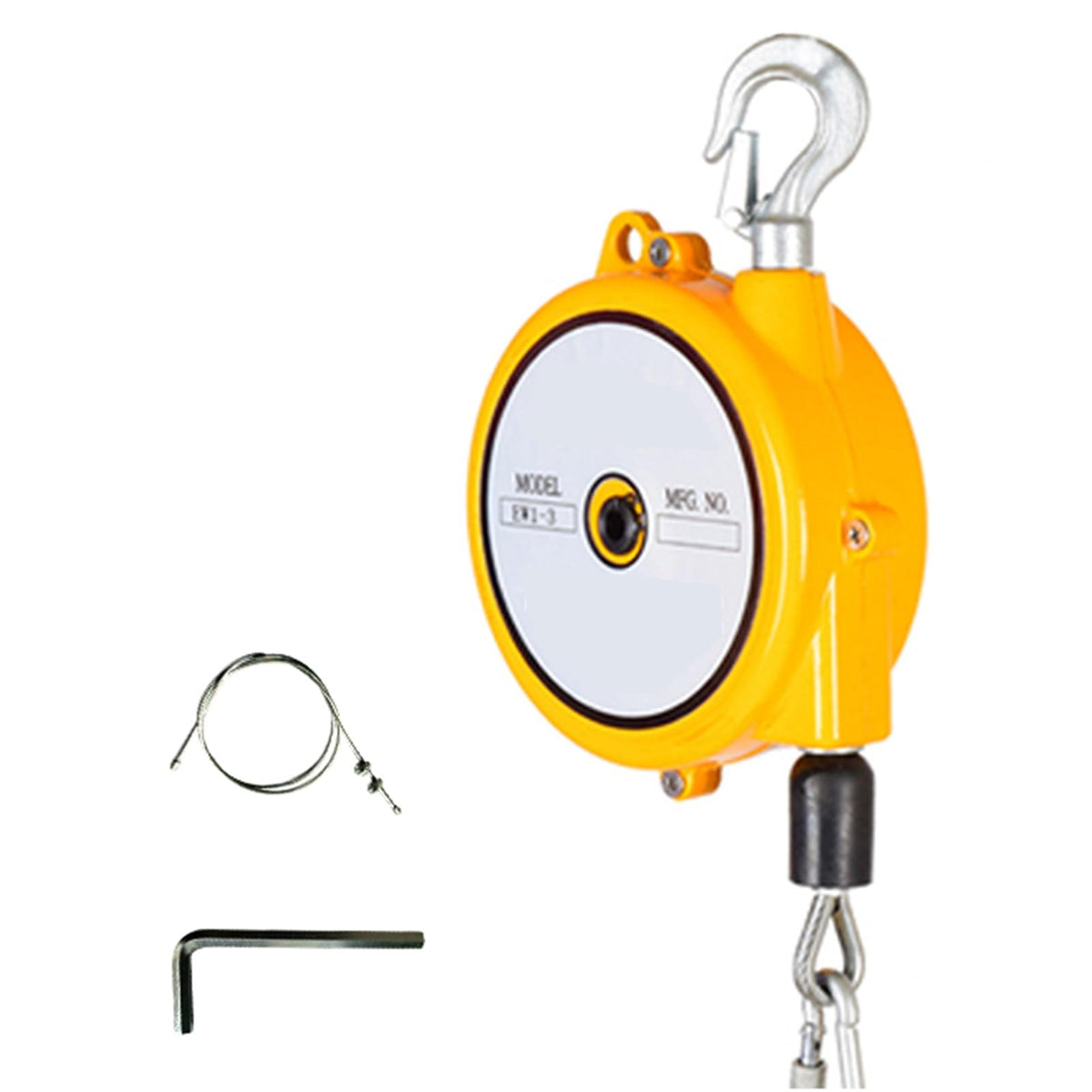 Spring Balancer, Tool Balancer with Hook and Wire Rope, Hanging Retractable Tool Spring Balancer with Self-Locking Function, Workshop and Automotive Equipment,3-5kg