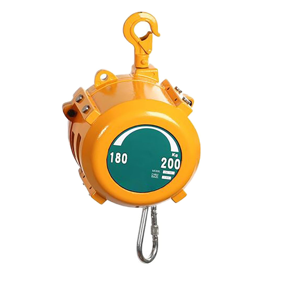 Spring Balancer, Iron Hanging Balancer,1.5m Length Tool Balancer with,Adjustable Balancer Retractor Hanging Holding,Equipment in Yellow(3-5 kg)