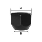 1 x Open Wheel Nut M12 x 1.5 Taper Collar without Collar 60° SW 19 mm Compatible with Peugeot 4007 4008 iOn