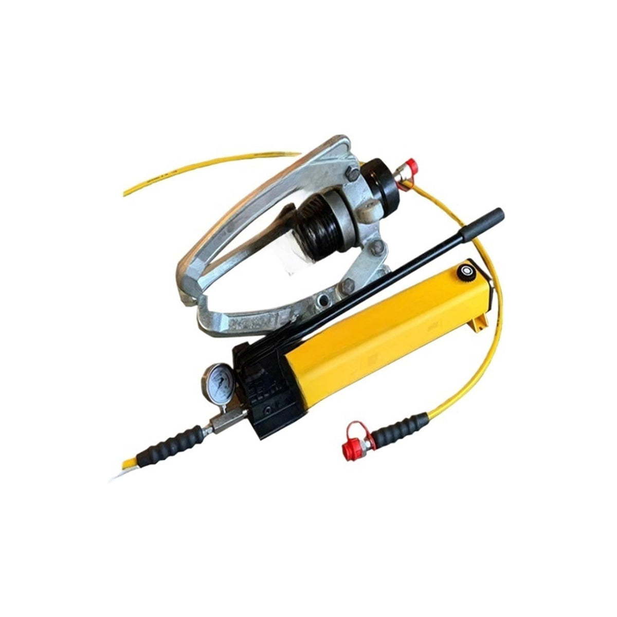 Integrated Portable Hydraulic Ram Horn Wheel Puller One Piece Stainless Steel Bearing Combination Tool Strong Pulling,Split F1L with Pump (no Tax)