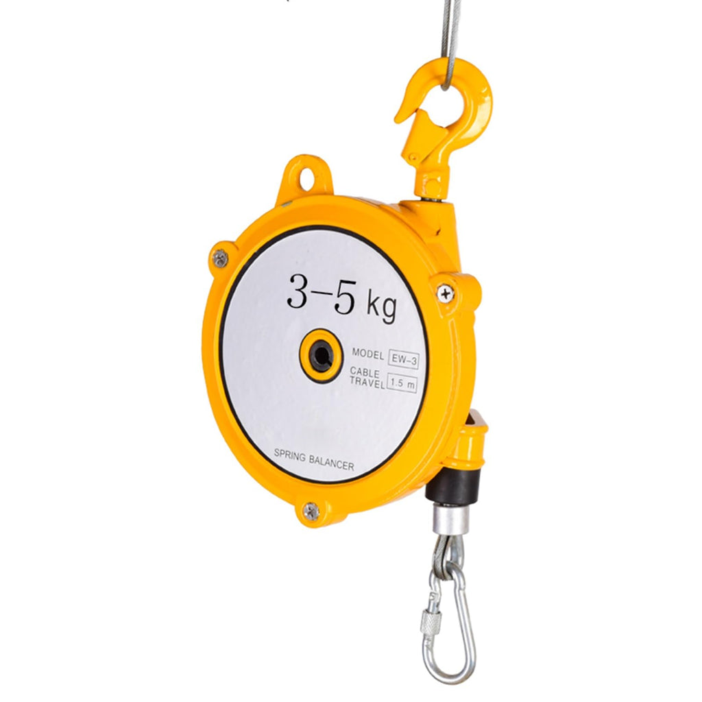Heavy-Duty Spring Balancer Tool with Hook & Wire Rope | 3-5kg Capacity | Durable Suspension Support for Workshop & Automotive Equipment, Ideal for Professional Use