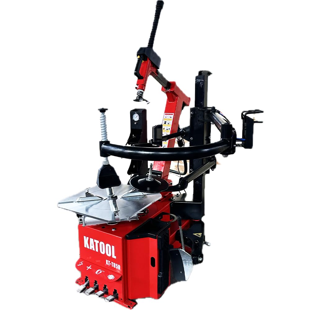 KATOOL Tilt Back Tire Changer Machine 2.0HP Big Turn Table Double Assist Tire Machine Tire Changer for Home Garage and Shop KT-T850